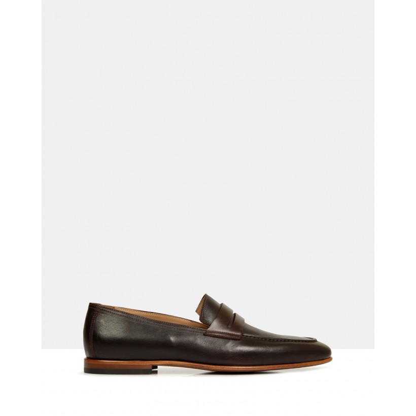 Jamal Leather Loafers Brown by Brando