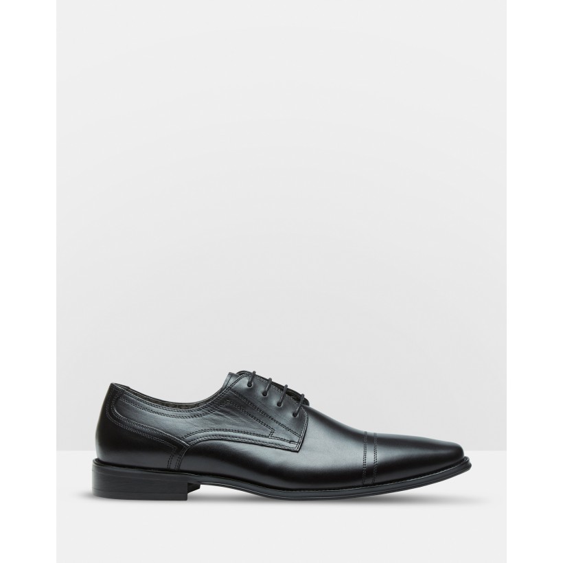 James Leather Derby Shoes Black by Oxford