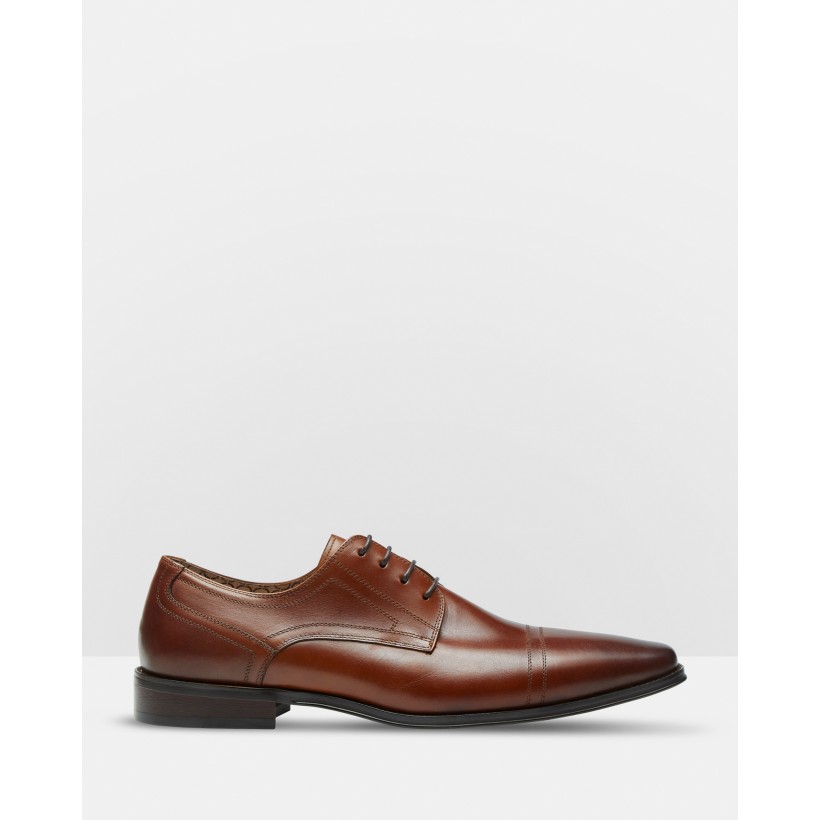 James Leather Derby Shoes Brown by Oxford