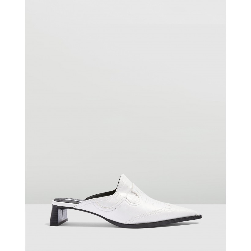 Jolene Mules White by Topshop