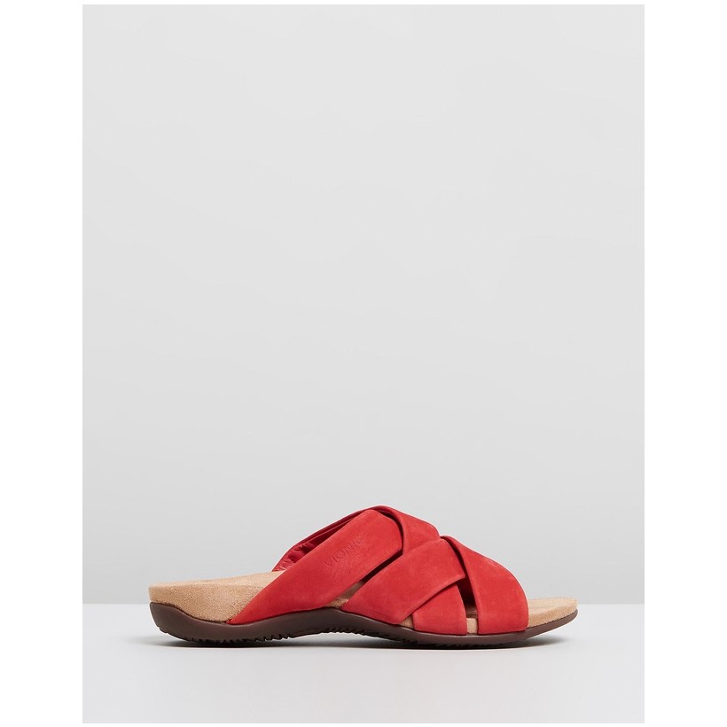 Juno Slide Sandals Cherry by Vionic