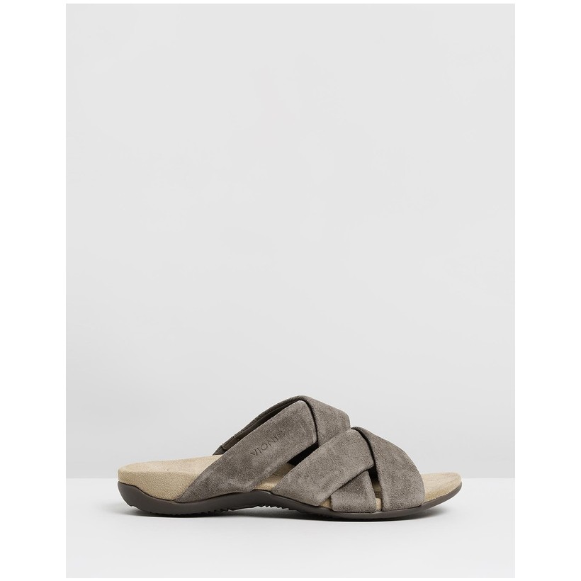 Juno Slide Sandals Greige by Vionic