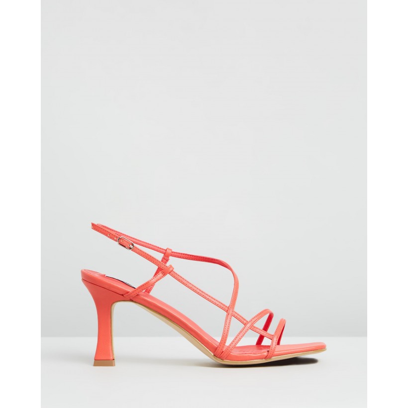 Kaia Heels Coral Smooth by Dazie