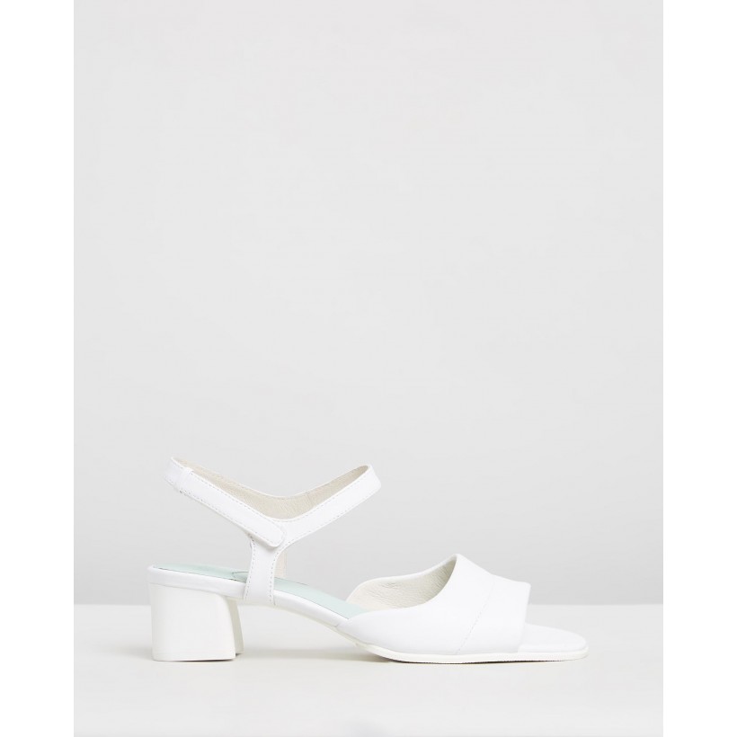 Katie Sandals White Natural by Camper