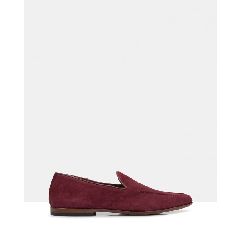 Ken Suede Loafers Burgundy by Brando