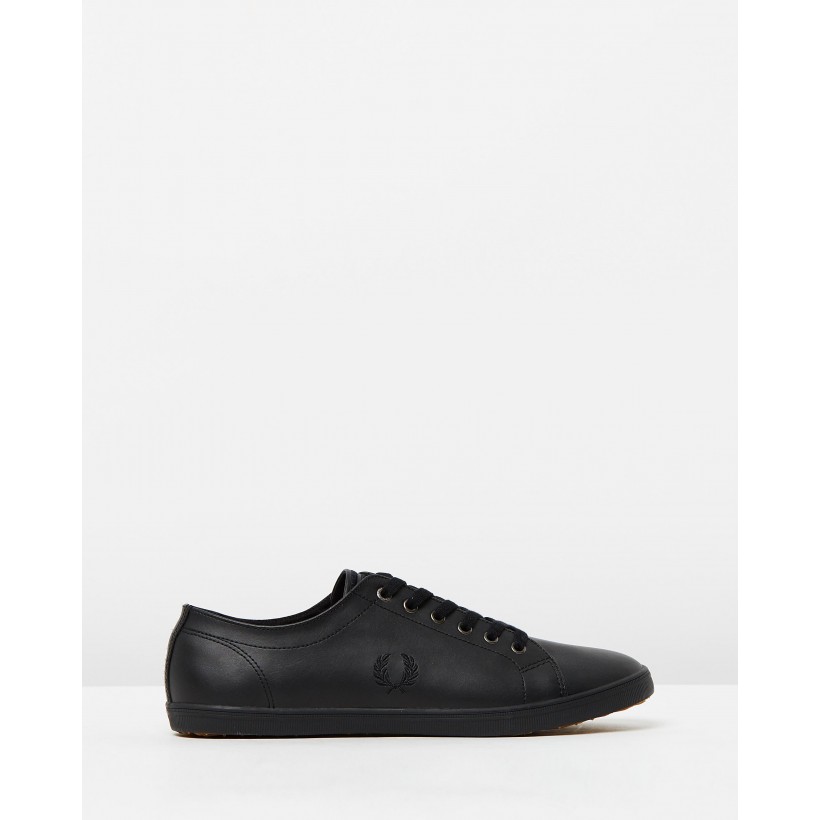 Kingston Leather Sneakers Black by Fred Perry