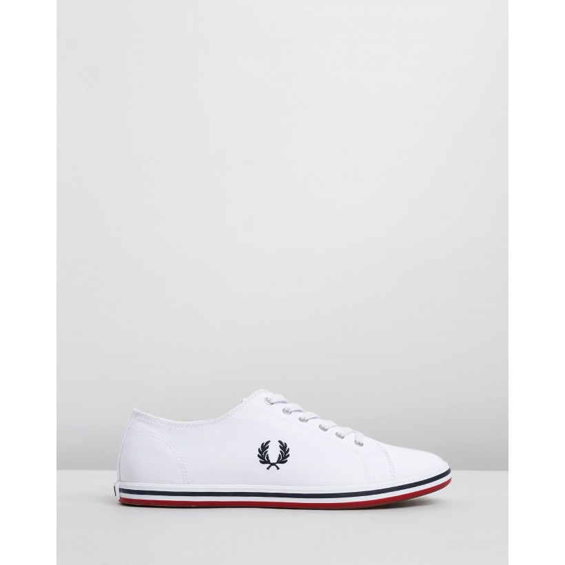 Kingston Twill White & Navy by Fred Perry