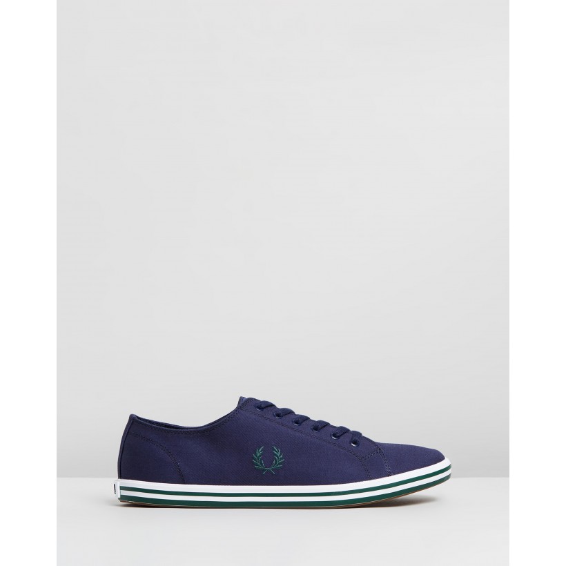 Kingston Twill Carbon Blue & Ivy by Fred Perry