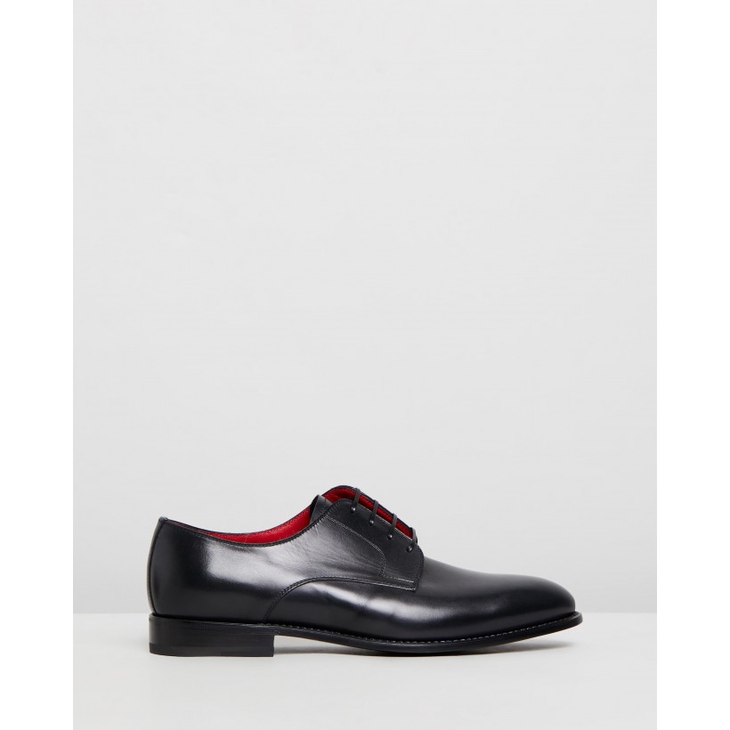 Lace-Up Derby Black Leather by Barrett