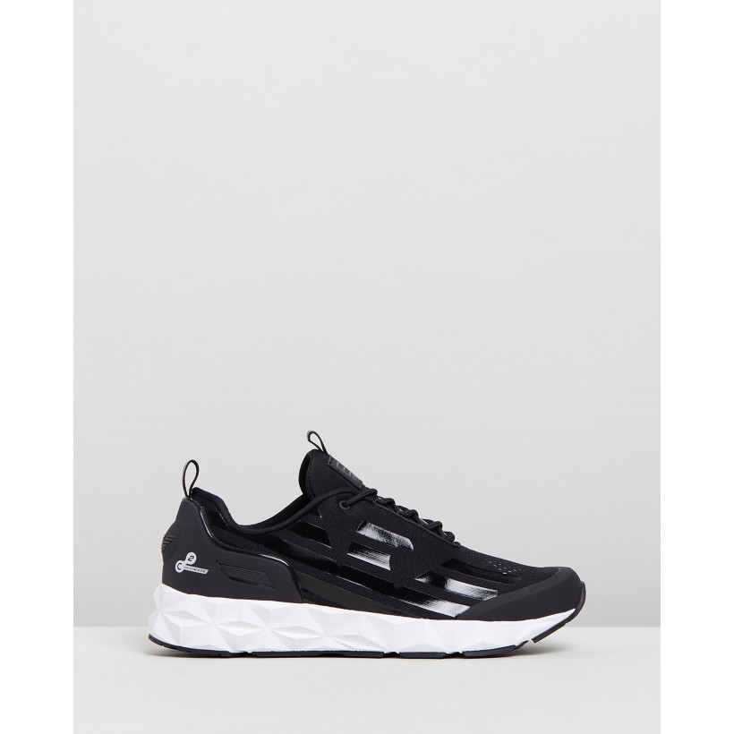 Lace Up Sneakers Black by Emporio Armani Ea7