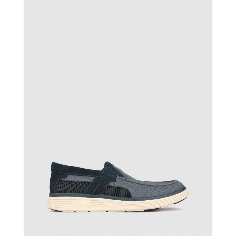 League Comfort Loafers Navy Canvas by Airflex