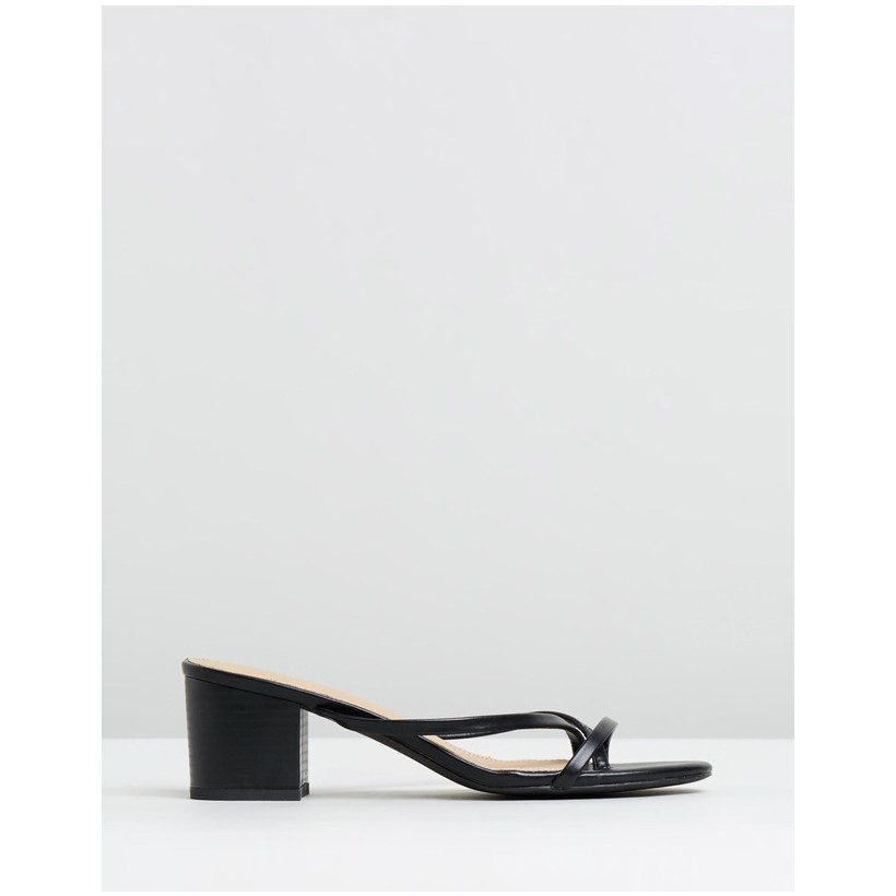 Leandre Heels Black Smooth by Spurr