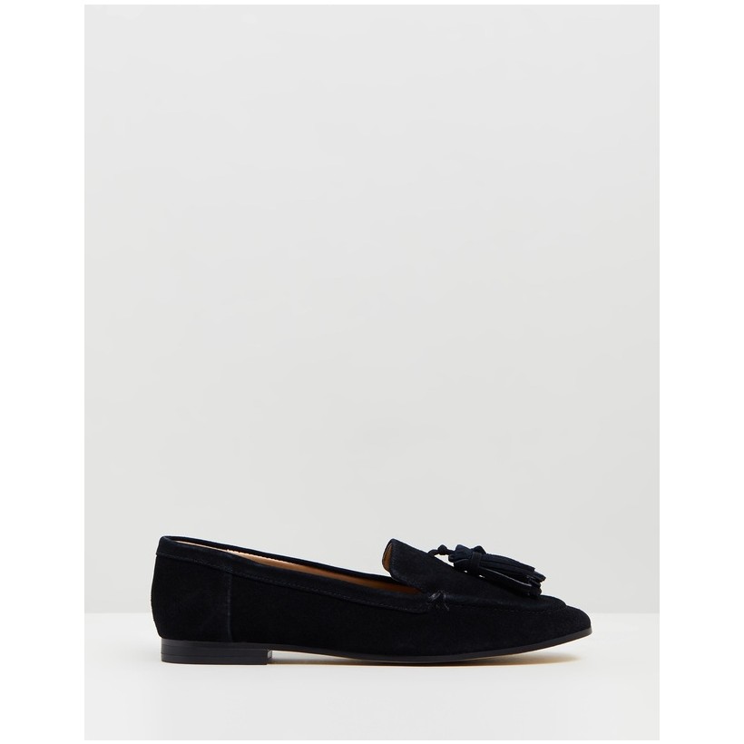 Lexi Suede Loafers Black by Topshop