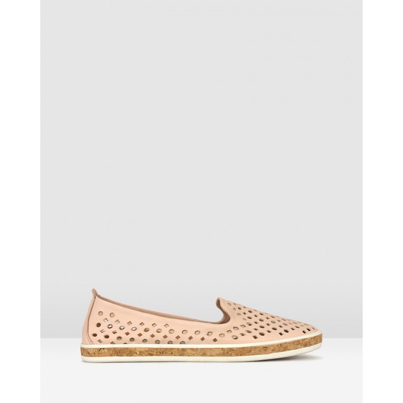Louis Perforated Leather Loafers Blush by Airflex