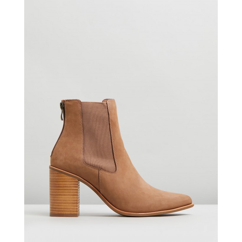 Lover Dress Boots Taupe Nubuck by Jo Mercer