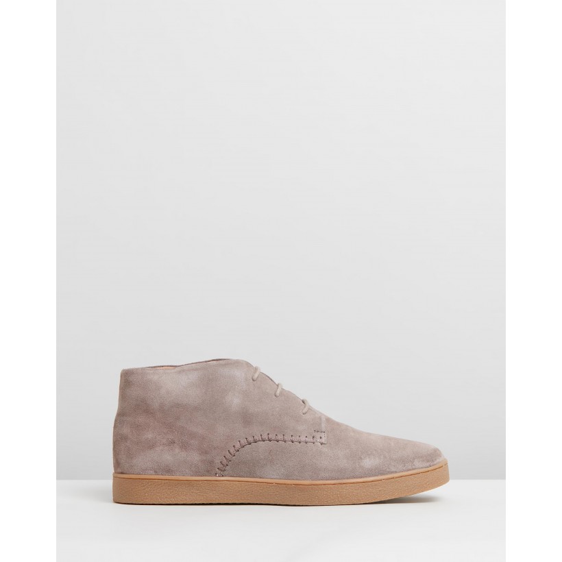 Lovett Suede Boots Taupe by Staple Superior