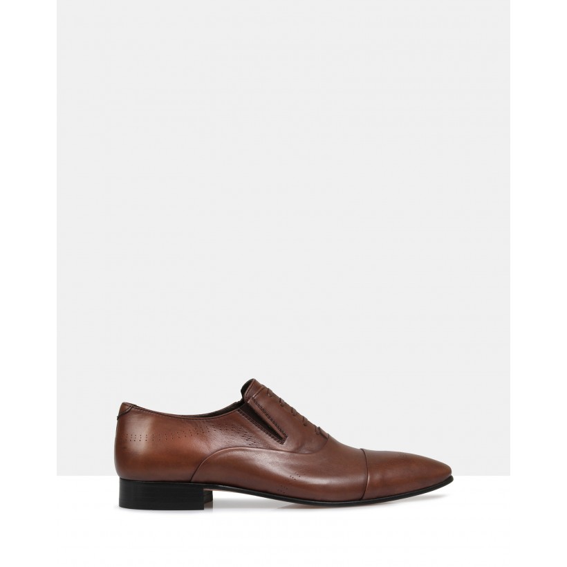 Lucas Leather Oxford Shoes Brown by Brando