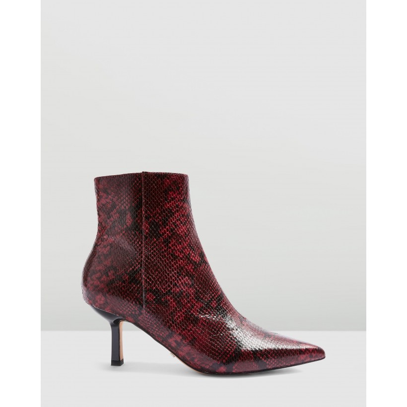 Maci Point Boots Burgundy by Topshop