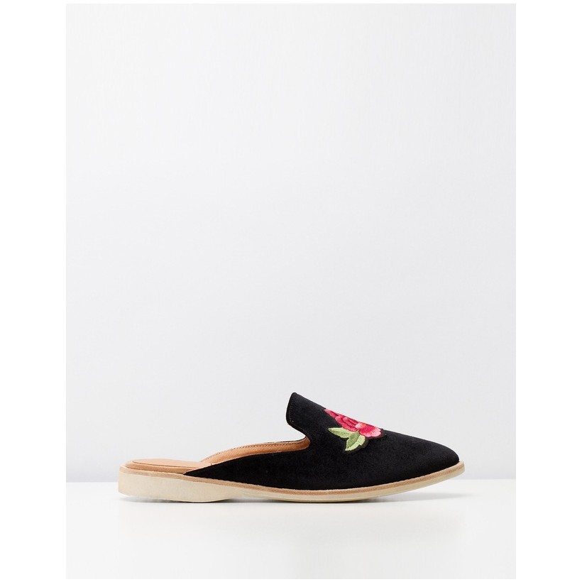 Madison Mule Flats Black by Rollie