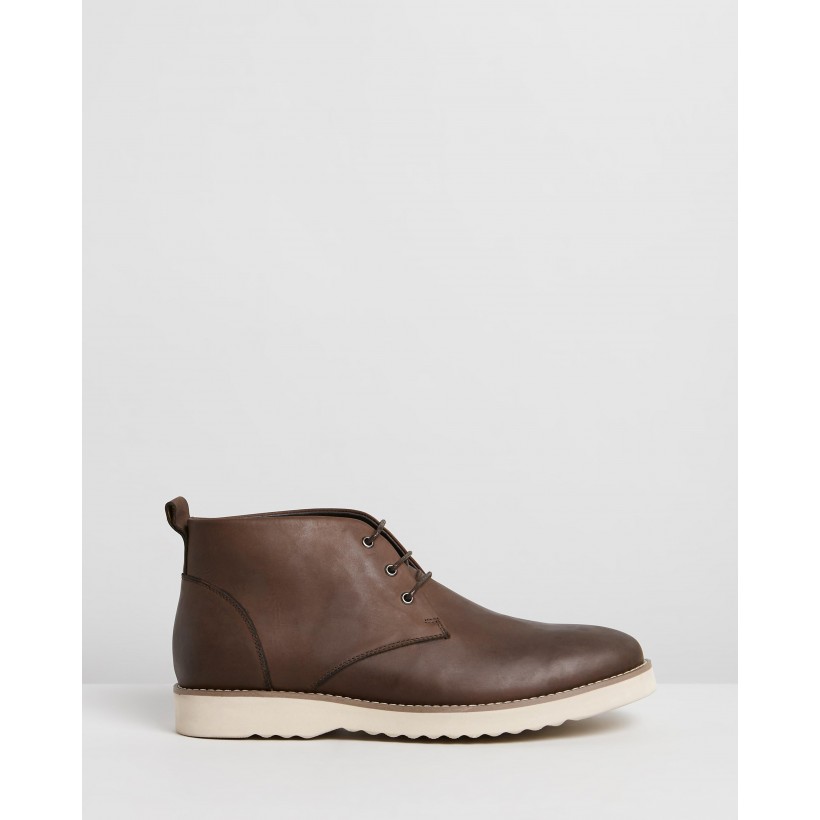 Maitland Leather Chukka Boots Brown by Double Oak Mills