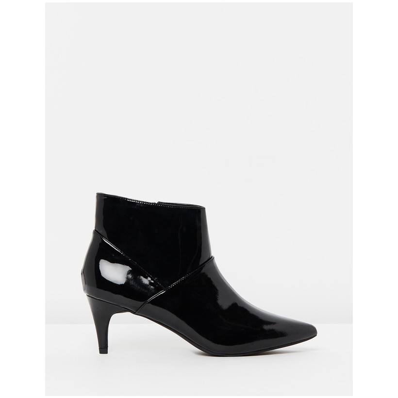 Maja Ankle Boots Black Patent by Spurr