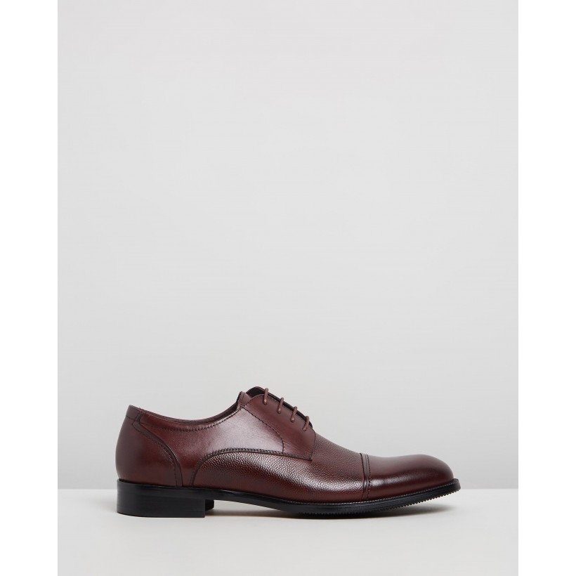 Malcolm Leather Derby Shoes Brown by Double Oak Mills