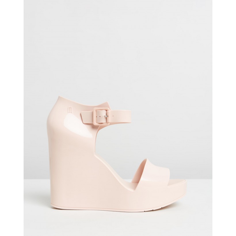 Mar Wedges Nude Gloss by Melissa