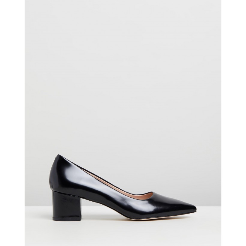 Marika Leather Pumps Black Box Leather by Atmos&Here
