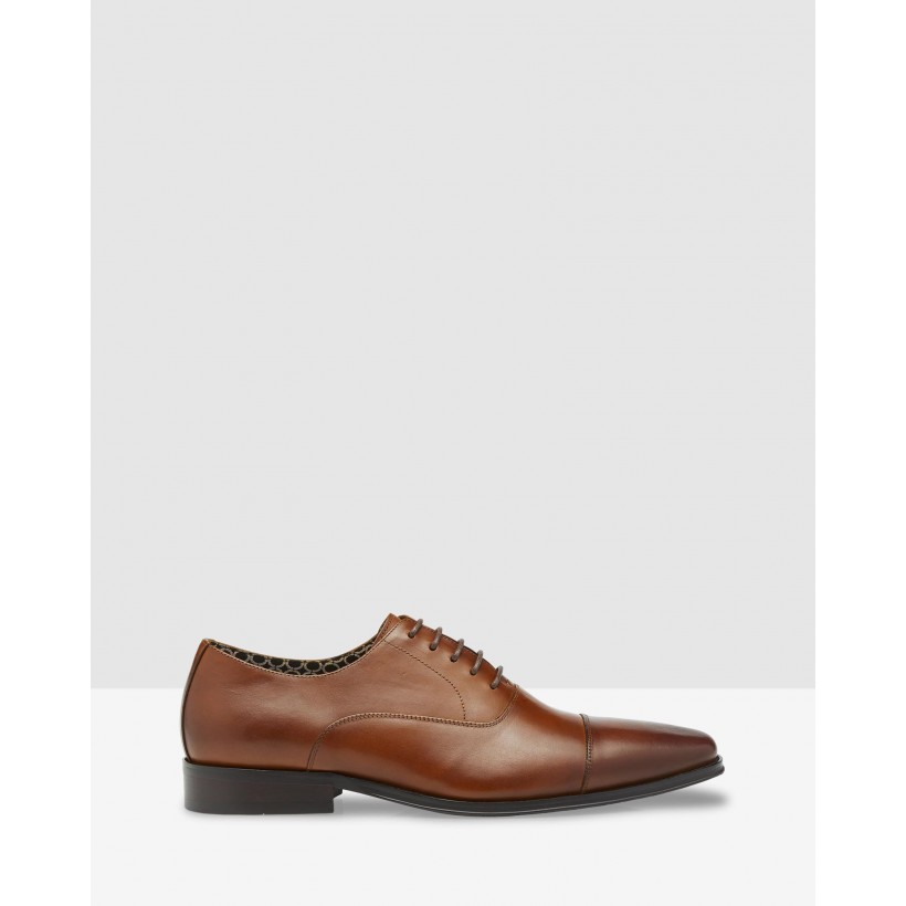 Mario Leather Oxford Shoes Cognac by Oxford