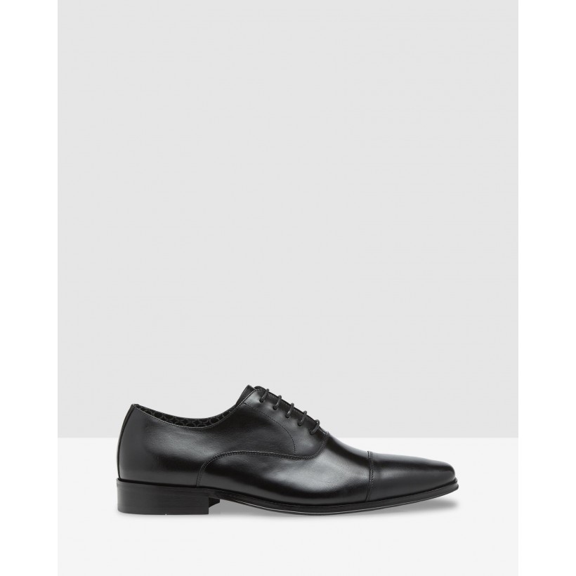 Mario Leather Oxford Shoes Black by Oxford