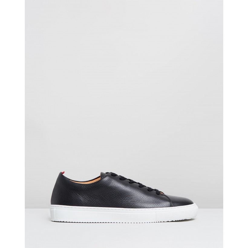 Marton Trainers Black Pebble Leather by Oliver Spencer