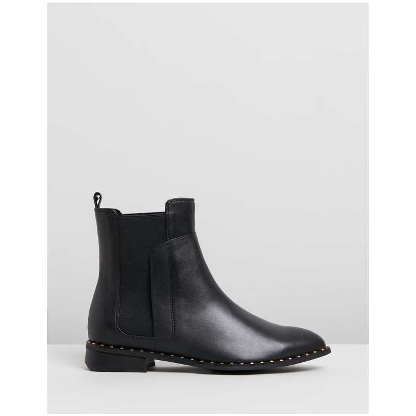 Max Leather Ankle Boots Black by Walnut Melbourne
