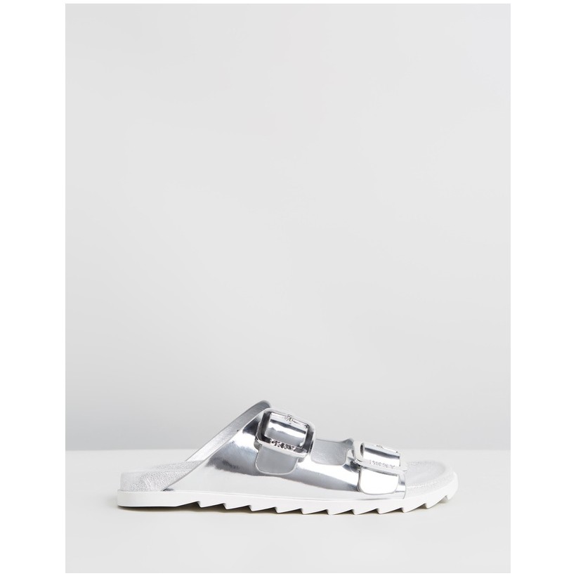 Maya Double Band Sandals Silver by Dkny