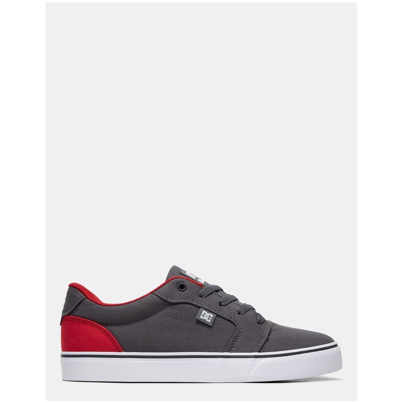 Mens Anvil TX Shoe Dk Shadow/True Red by Dc Shoes