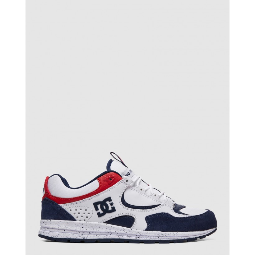 Mens Kalis Lite SE Shoes White/Red/Blue by Dc Shoes
