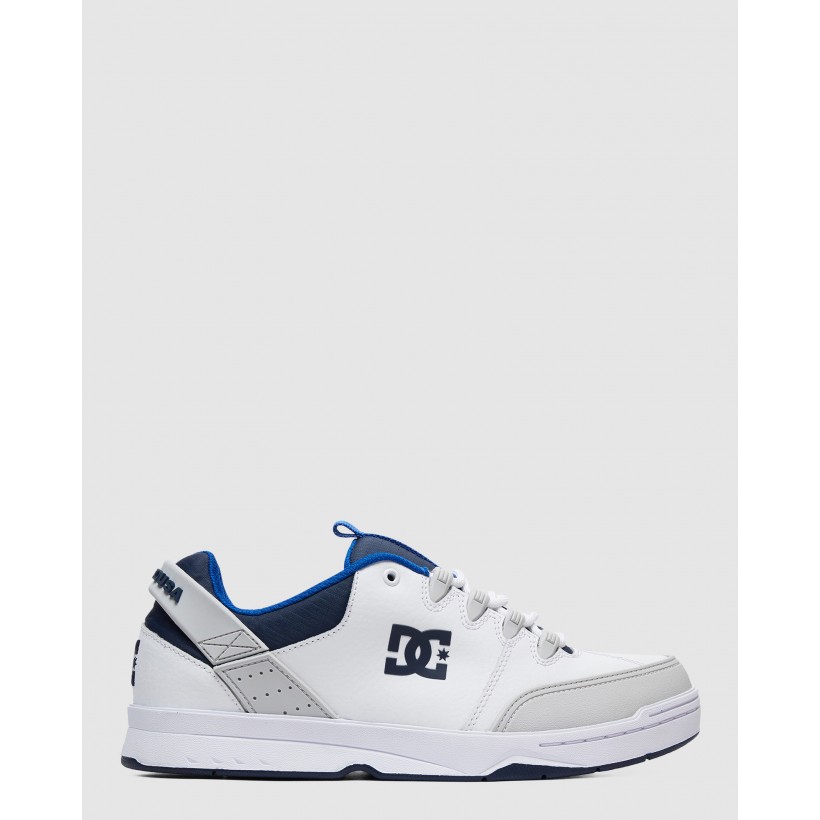 Mens Syntax Shoe White/Grey/Blue by Dc Shoes