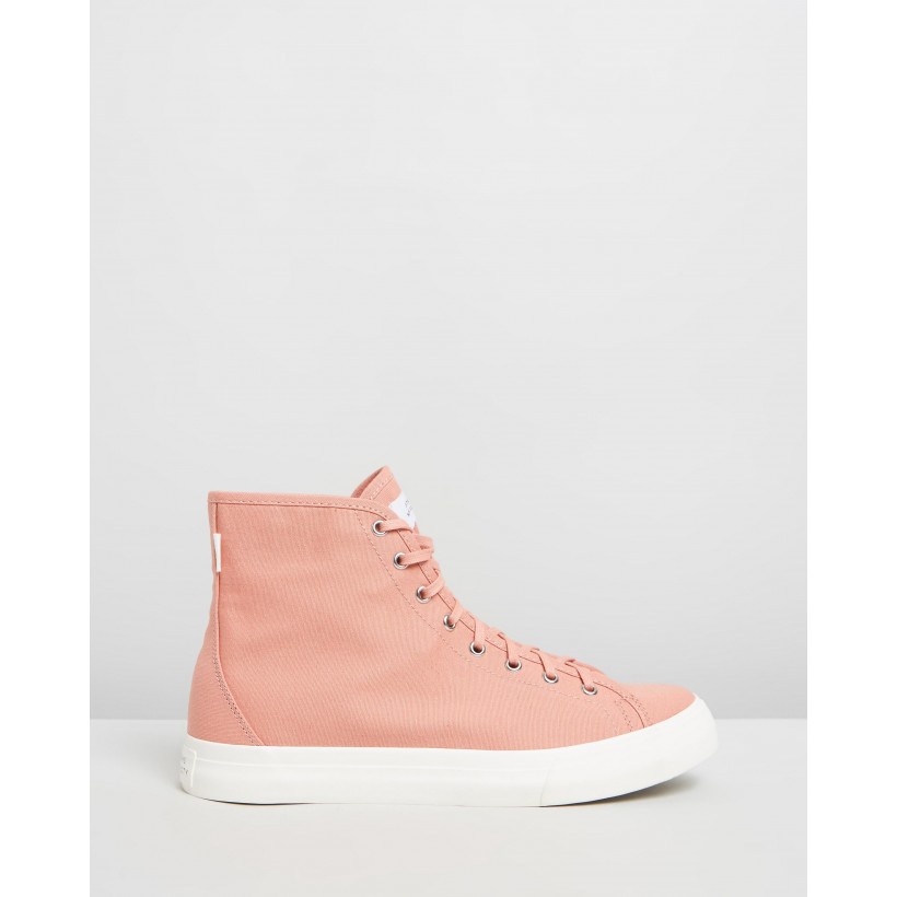 Mike High Canvas Sneakers Salmon by Saturdays Nyc