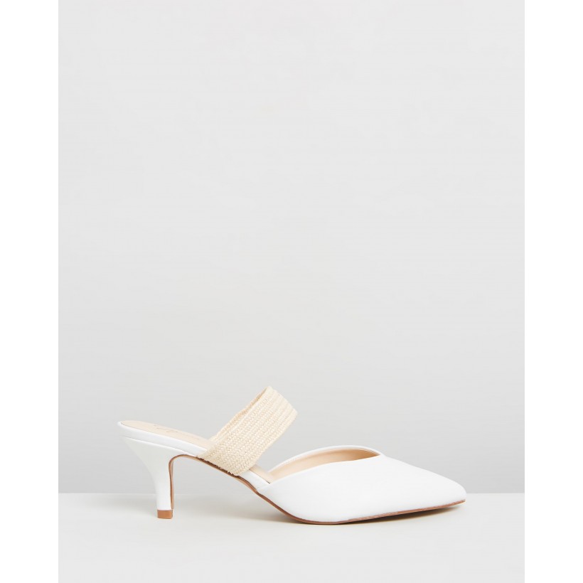 Miller Mules White Smooth by Spurr