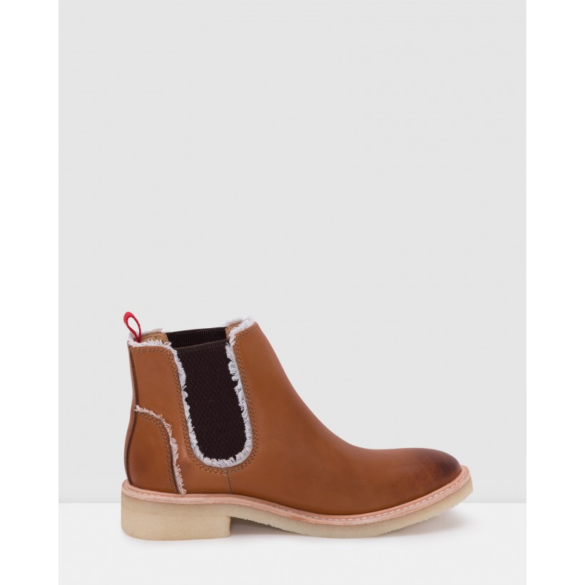 Mira Chelsea Boots Frayed Cognac Burnish by Rollie