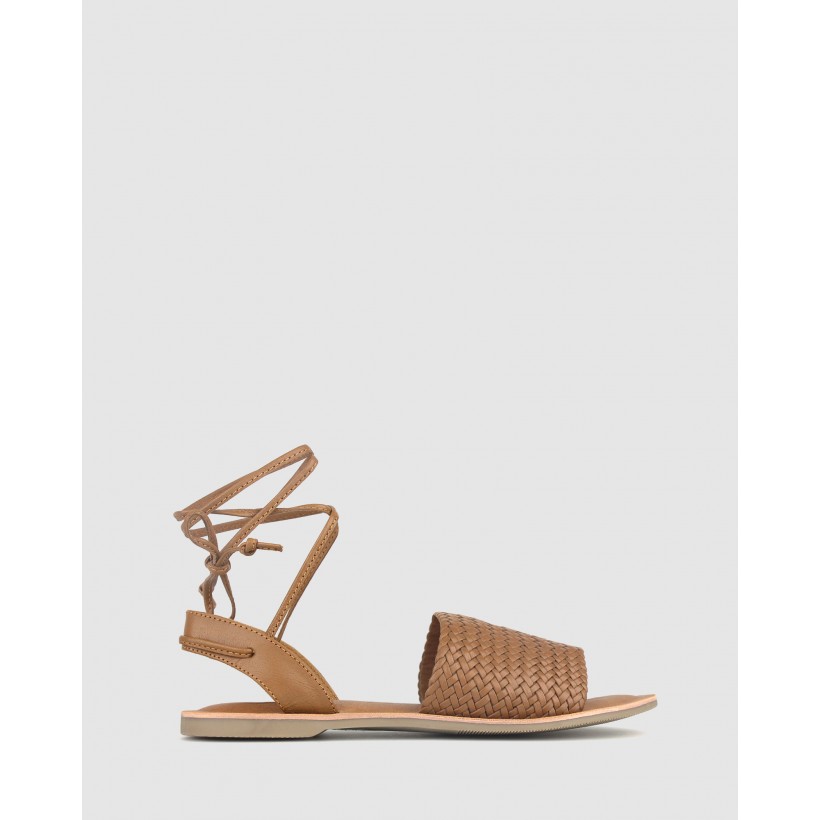 Mirage Woven Sandals Tan by Betts
