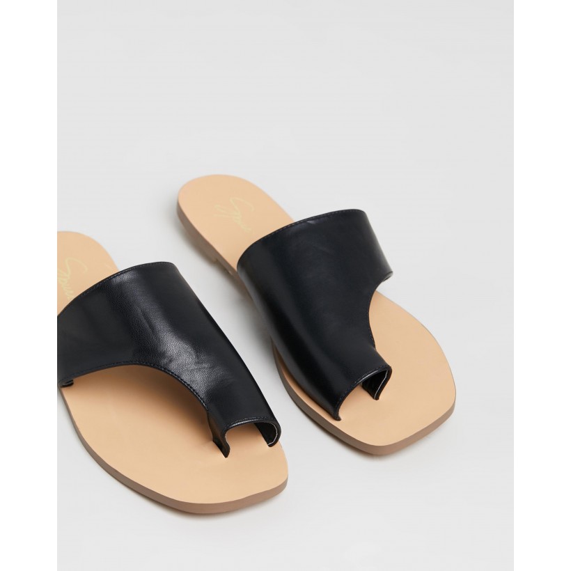 Nara Sandals Black Smooth by Spurr