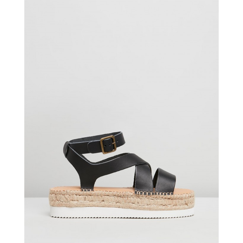 Olympia Espadrille Sandals Black by Soludos