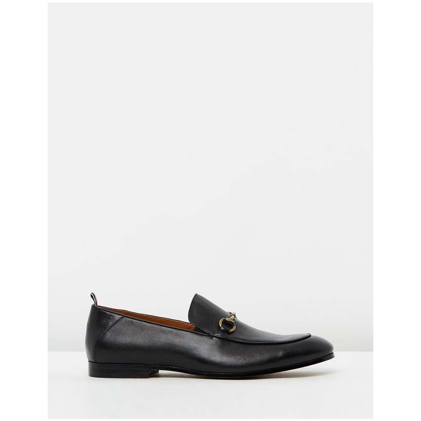 Otto Leather Bit Loafers Black by Double Oak Mills