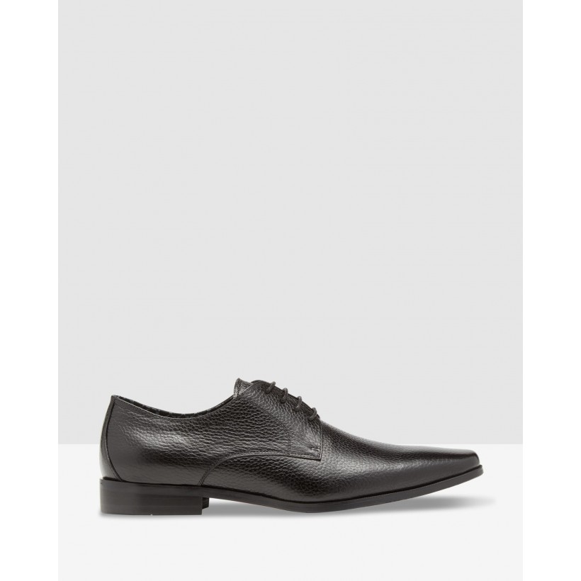 Owen Leather Shoes Black Pebble by Oxford