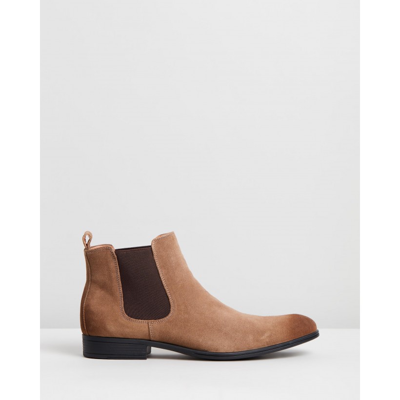 Pace Suede Performance Boots Sand by Jeff Banks