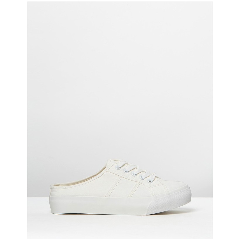 Palm Valley Sneakers White Canvas by Dazie