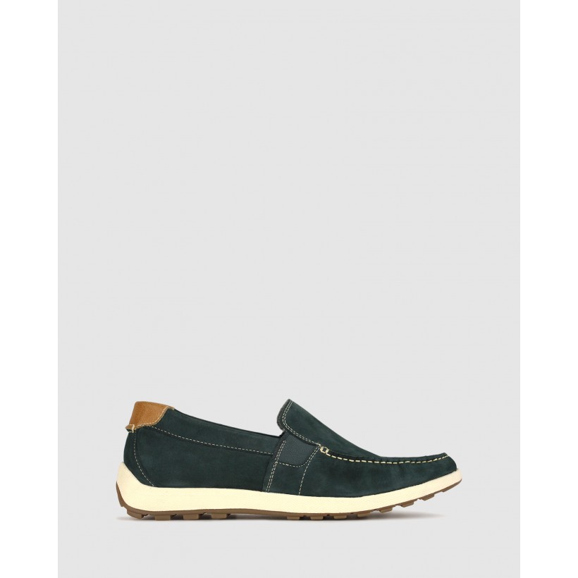 Passage Leather Loafers Navy by Airflex