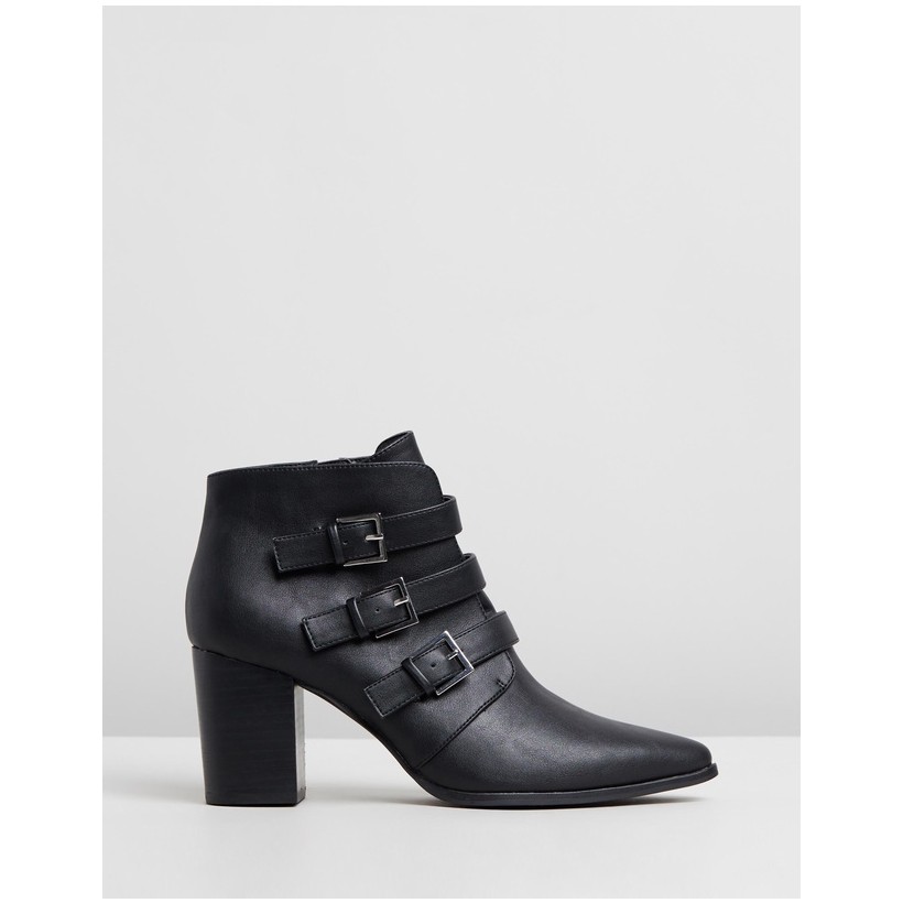 Penelope Ankle Boots Black Smooth by Spurr
