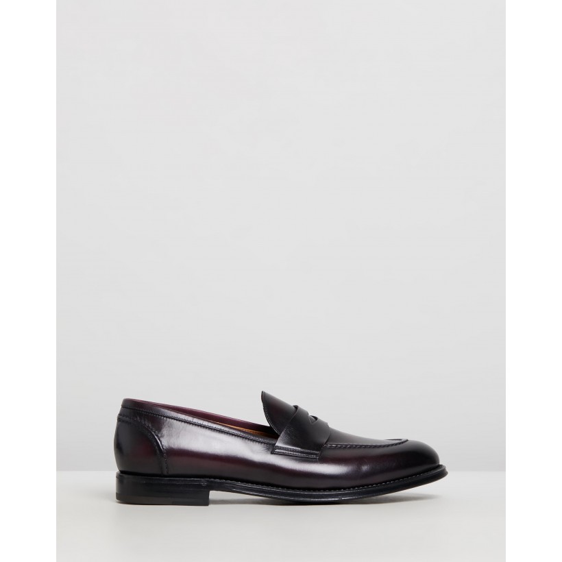 Penny Loafers Burgundy Leather by Barrett