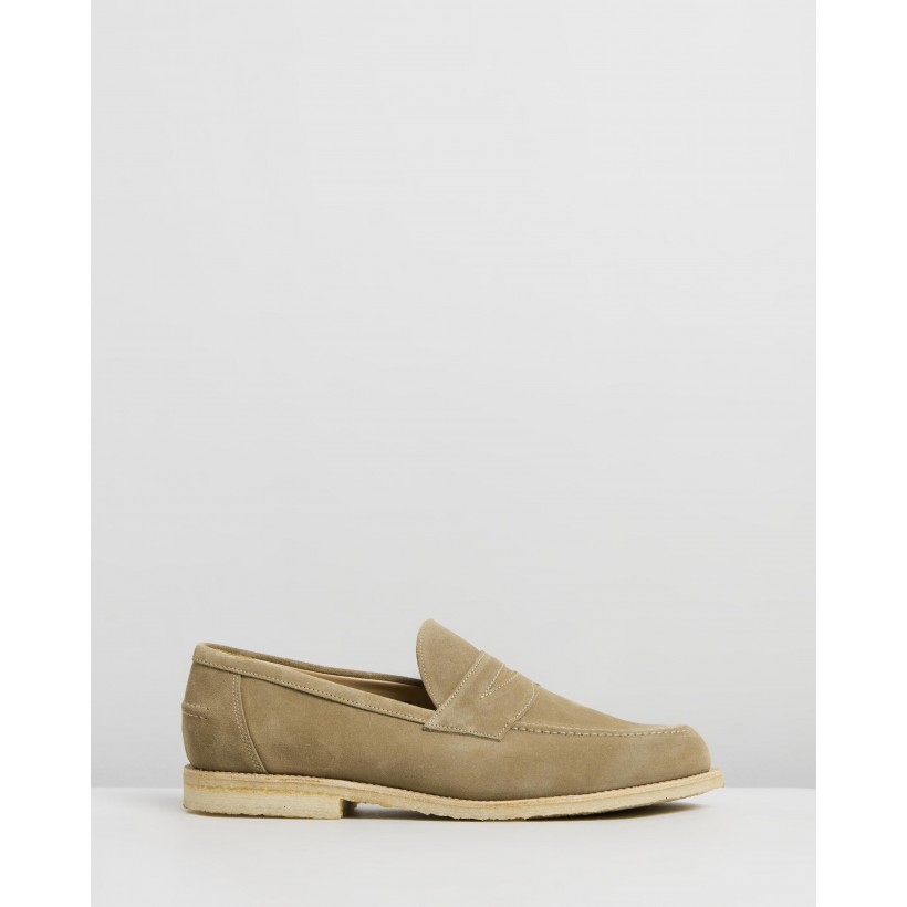Penny Loafers Dirty Buck Suede by Sanders